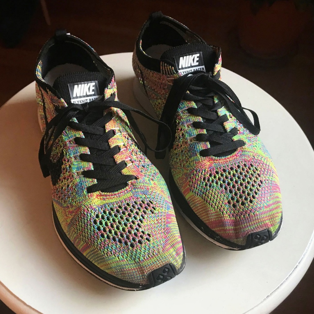 Nike Multicolor Flyknit Racer 1.0 Women 8, Men 6.5